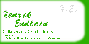 henrik endlein business card